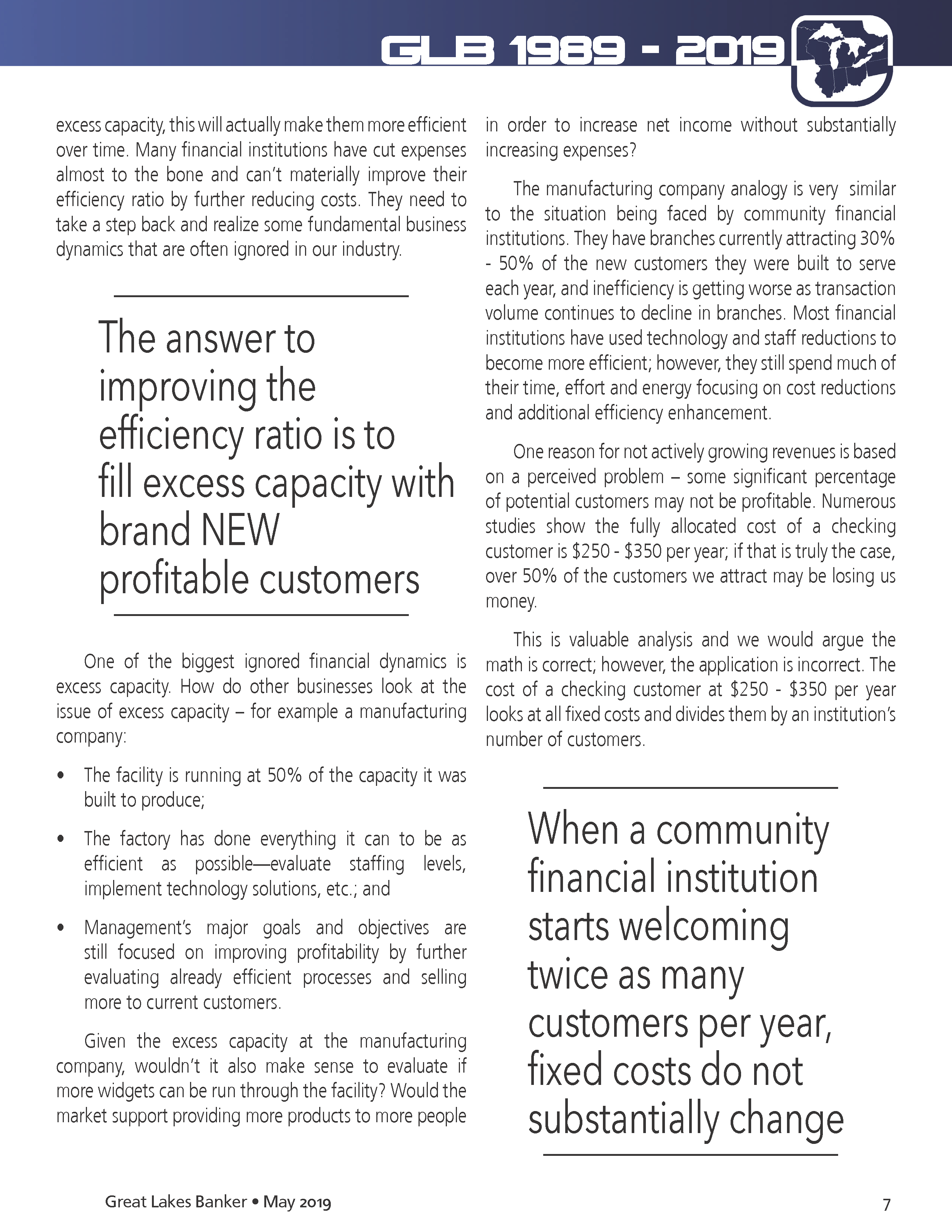 Great Lakes Banker-Upside Down Thinking on Efficiency Page 2